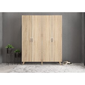 Dört Kapaklı Ayakkabılık Meşe P.d.a._5_180cm 160 cm