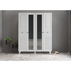 Membran Bar Dört Kapaklı Portmanto Beyaz P.d.m.b_1_160cm 160 cm