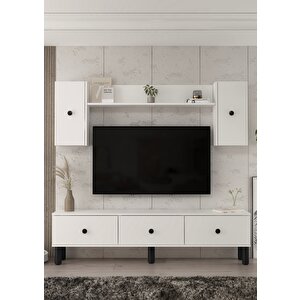 1355tv180-1ct Tv Sehpasi,tv Üni̇tesi̇ BEYAZ-SİYAH Beyaz-Siyah