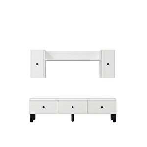 1355tv180-1ct Tv Sehpasi,tv Üni̇tesi̇ BEYAZ-SİYAH Beyaz-Siyah