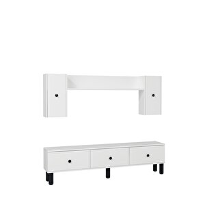 1355tv180-1ct Tv Sehpasi,tv Üni̇tesi̇ BEYAZ-SİYAH