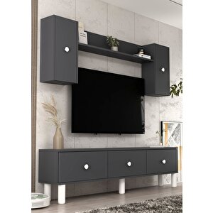 1355tv180-1ct Tv Sehpasi,tv Üni̇tesi̇ ANTRASİT-BEYAZ Antrasit Beyaz