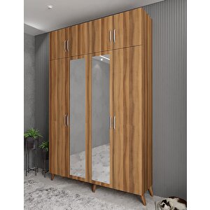 Trend Dört Kapaklı Portmanto Ceviz P.d.t._5_140cm 140 cm