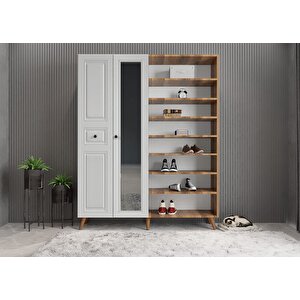 Membran Bar Dört Kapaklı Portmanto Ceviz&beyaz P.d.m.b_3_160cm 160 cm