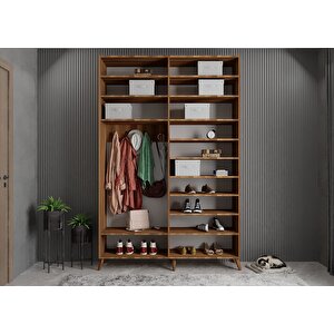 Trend Dört Kapaklı Portmanto Ceviz P.d.t._5_180cm 180 cm