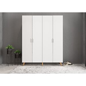 Dört Kapaklı Ayakkabılık Çam&beyaz P.d.a._8_160cm 160 cm