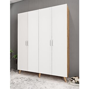 Dört Kapaklı Ayakkabılık Çam&beyaz P.d.a._8_160cm 160 cm