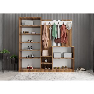 Harika 5 Kapaklı Portmanto Ceviz&beyaz P.b.h_6_200cm 200 cm