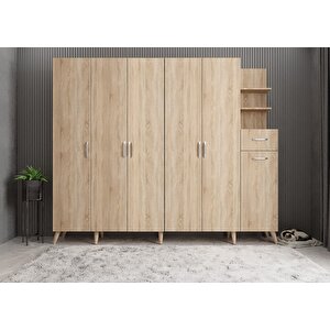 Harika Eko Altı Kapaklı Portmanto Meşe P.a.h.e_4_208cm 208 cm