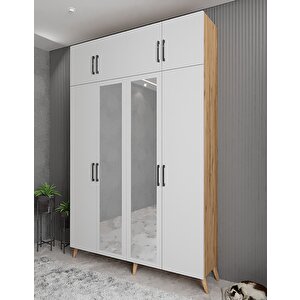 Trend Dört Kapaklı Portmanto Çam&beyaz P.d.t._7_160cm 160 cm