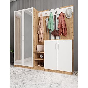 Harika 5 Kapaklı Portmanto Çam&beyaz P.b.h_7_175cm 175 cm