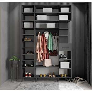 Yıldız Dört Kapaklı Portmanto Antrasit P.d.y._2_180cm 180 cm