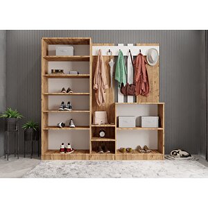 Harika 5 Kapaklı Portmanto Çam&beyaz P.b.h_7_225cm 225 cm