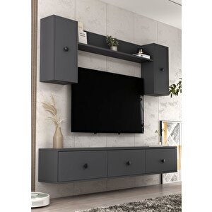 1356tv180-1ct Duvara Montaj Tv Sehpasi, Tv Üni̇tesi̇ ANTRASİT-SİYAH Antrasit - Siyah