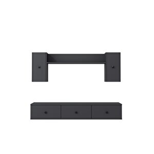 1356tv180-1ct Duvara Montaj Tv Sehpasi, Tv Üni̇tesi̇ ANTRASİT-SİYAH Antrasit - Siyah