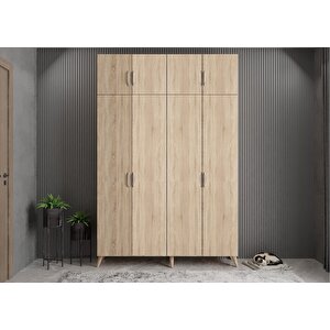 Trend Eko Dört Kapaklı Portmanto Meşe P.d.t.e._4_180cm 180 cm