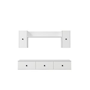 1356tv180-1ct Duvara Montaj Tv Sehpasi, Tv Üni̇tesi̇ BEYAZ-SİYAH