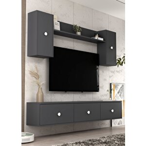 1356tv180-1ct Duvara Montaj Tv Sehpasi, Tv Üni̇tesi̇ ANTRASİT-BEYAZ Antrasit Beyaz