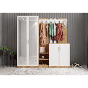 Harika 5 Kapaklı Portmanto Çam&beyaz P.b.h_7_200cm 200 cm