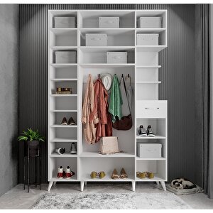 Yıldız Dört Kapaklı Portmanto Beyaz P.d.y._1_160cm