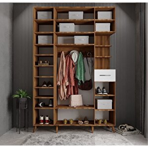 Eko Yıldız Dört Kapaklı Portmanto Ceviz&beyaz P.d.y.e_9_140cm 140 cm