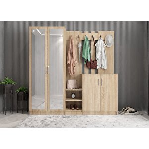 Harika 5 Kapaklı Portmanto Meşe P.b.h_2_225cm 225 cm