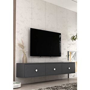 1358tv180-1ct Duvara Montaj Tv Sehpasi,ANTRASİT-BEYAZ Antrasit Beyaz