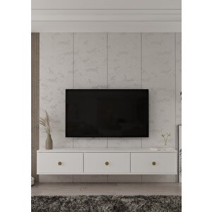 1358tv180-1ct Duvara Montaj Tv Sehpasi,BEYAZ-SAFİRMEŞE Beyaz-Safirmeşe