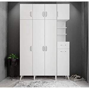 Eko Yıldız Dört Kapaklı Ayakkabılık Beyaz P.d.y.e_1_160cm 160 cm