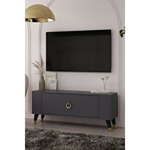 Tv1354ct Retro-32 Tv Sehpasi ANTRASİT-ALTIN Antrasit