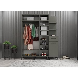 Harika Dört Kapaklı Portmanto Antrasit P.d.h._2_180cm 160 cm