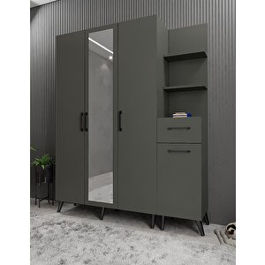 Harika Dört Kapaklı Portmanto Antrasit P.d.h._2_180cm 160 cm