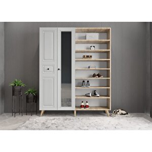 Membran Bar Dört Kapaklı Portmanto Meşe&beyaz P.d.m.b_5_160cm 160 cm