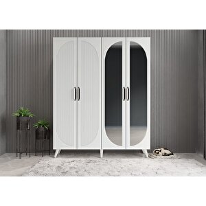 Membran Harika Dört Kapaklı Portmanto Beyaz P.d.m.h._1_140cm 140 cm