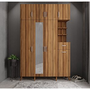 Yıldız Dört Kapaklı Portmanto Ceviz P.d.y._5_140cm 140 cm