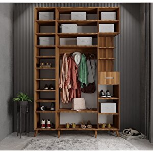 Yıldız Dört Kapaklı Portmanto Ceviz P.d.y._5_160cm 160 cm