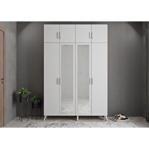 Trend Dört Kapaklı Portmanto Beyaz P.d.t_1_160cm 160 cm