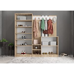 Eko Harika 5 Kapaklı Portmanto Meşe&beyaz P.b.h.e_8_2250cm 225 cm