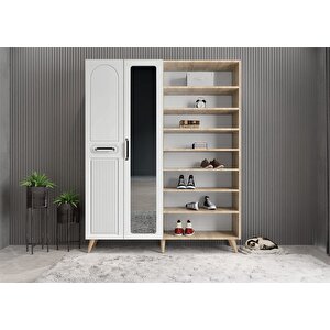 Membran Life Dört Kapaklı Portmanto Meşe&beyaz P.d.m.l_5_140cm 140 cm