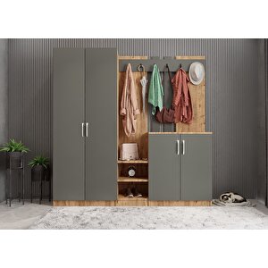 Eko Harika 5 Kapaklı Portmanto Çam&antrasit P.b.h.e_10_225cm 225 cm