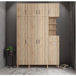 Eko Yıldız Dört Kapaklı Ayakkabılık Meşe P.d.y.e_4_140cm 140 cm