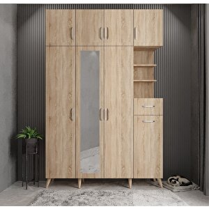 Yıldız Dört Kapaklı Portmanto Meşe P.d.y._4_180cm 180 cm