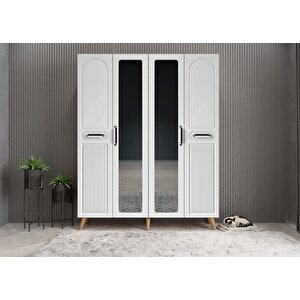 Membran Life Dört Kapaklı Portmanto Çam&beyaz P.d.m.l_4_160cm 160 cm