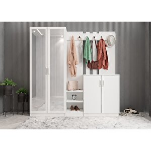 Harika 5 Kapaklı Portmanto Beyaz P.b.h_1_175cm 175 cm