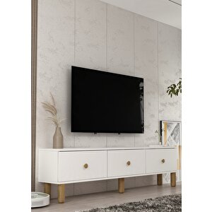 1357tv180-1ct Tv Sehpasi BEYAZ-SAFİRMEŞE Beyaz-Safir Meşe