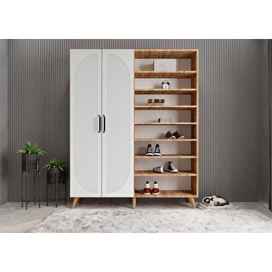 Membran Harika Dört Kapaklı Portmanto Çam&beyaz P.d.m.h._4_160cm 160 cm