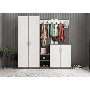 Eko Harika 5 Kapaklı Portmanto Antrasit&beyaz P.b.h.e_5_200cm 200 cm