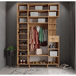 Yıldız Dört Kapaklı Portmanto Çam P.d.y._3_160cm 160 cm