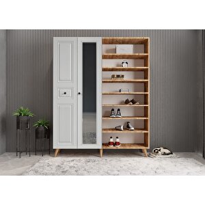 Membran Bar Dört Kapaklı Portmanto Çam&beyaz P.d.m.b_4_140cm 140 cm