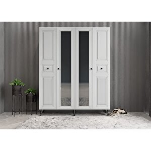 Membran Bar Dört Kapaklı Portmanto Füme&beyaz P.d.m.b_2_160cm 160 cm